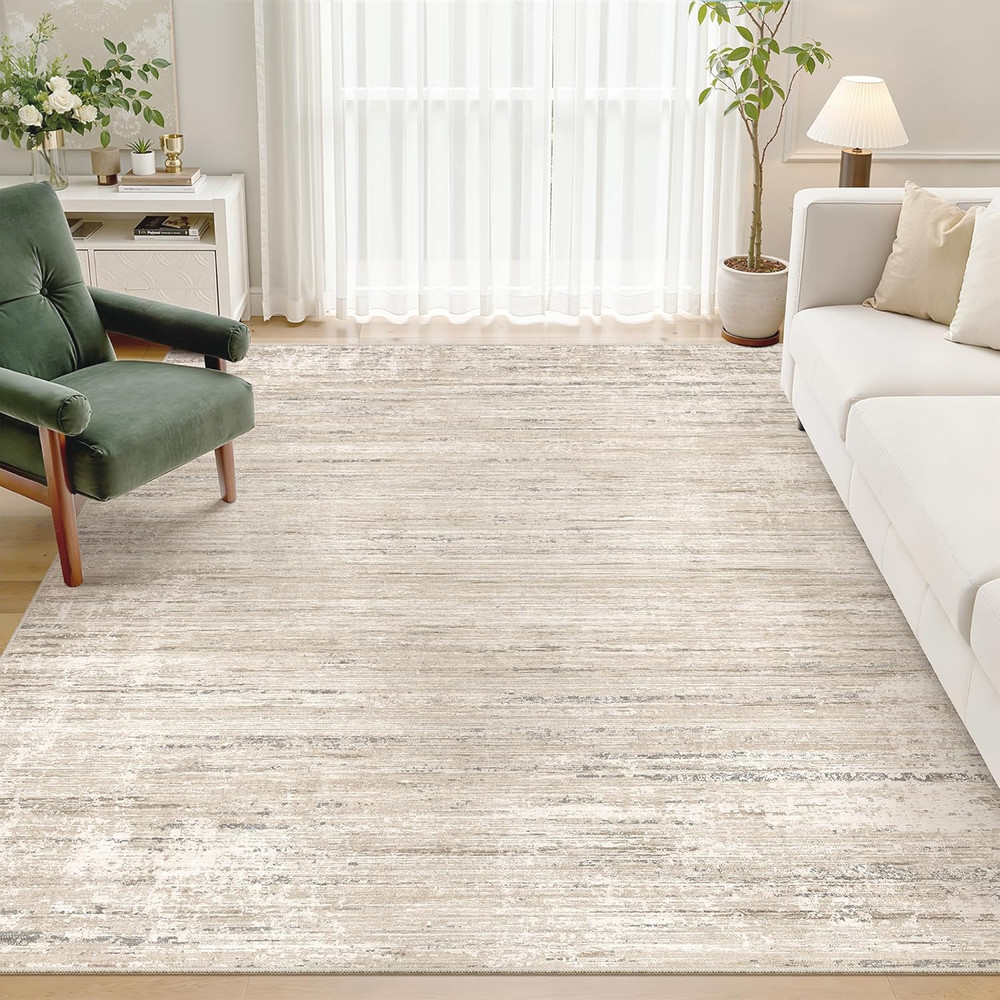Washable Area Rugs 5'X7' Non-Slip Modern Abstract Soft for Living Room Entryway