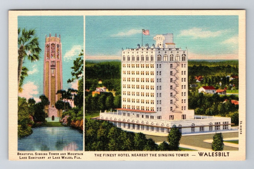 Lake Wales FL-Florida, Walesbilt Hotel, Advertising, Vintage Postcard