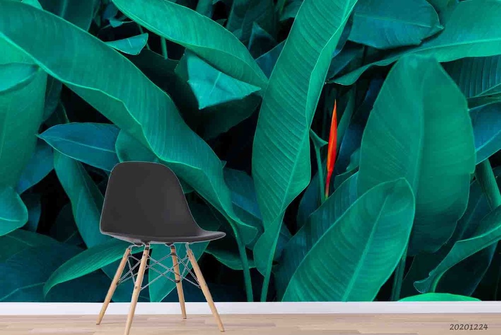 3D Tropical Plants Leaves Wall Murals Wallpaper Murals Wall Sticker