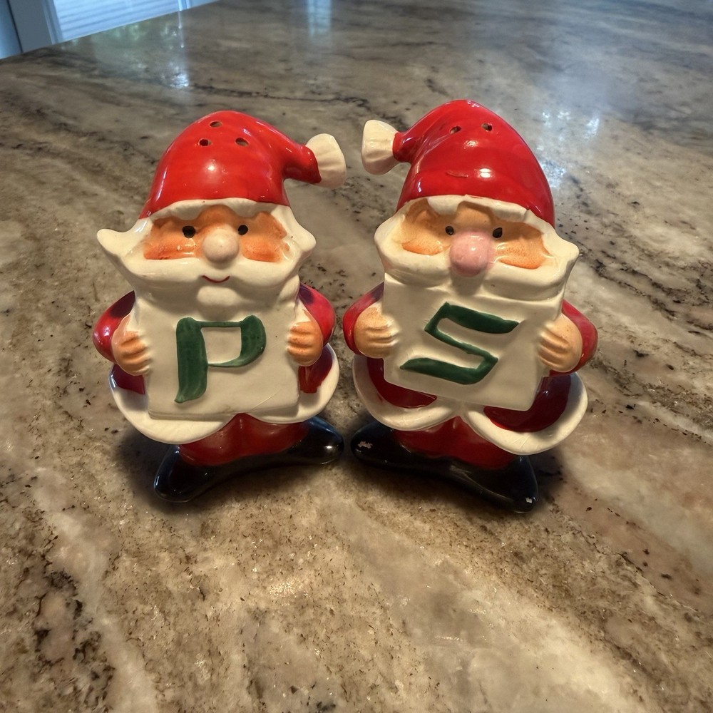 Vintage Holt Howard Japan Santa Salt And Pepper Shakers Rare