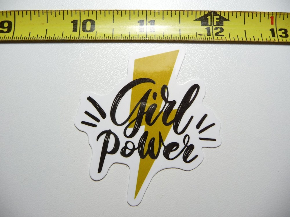 Empowering Girl Power Lightning Bolt Motivational Sticker