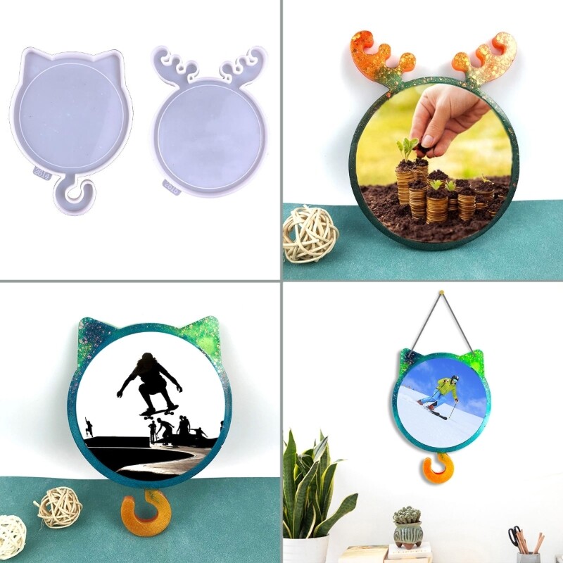 Silicone Resin Mold Photo Frame for Deer Shape Picture Frame Epoxy Casting