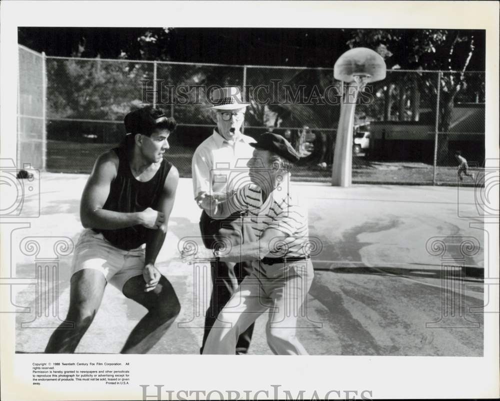 1988 Press Photo Actors Jack Gilford, Hume Cronyn in 