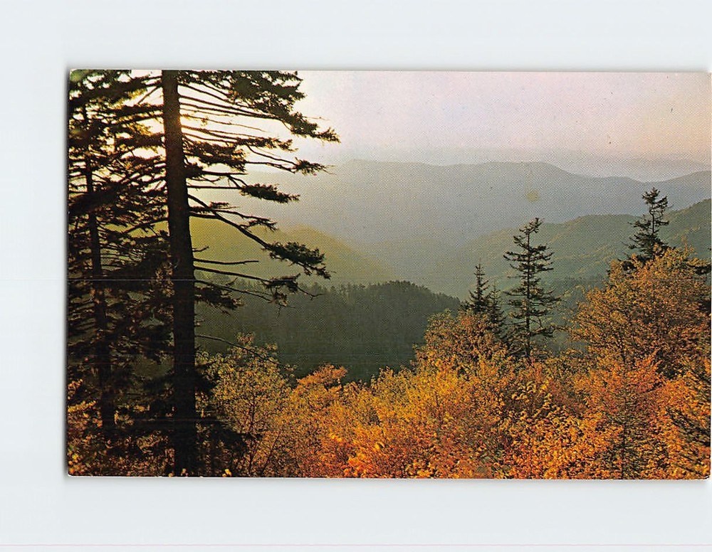 Postcard Fall Scene Great Smoky Mountains National Park USA