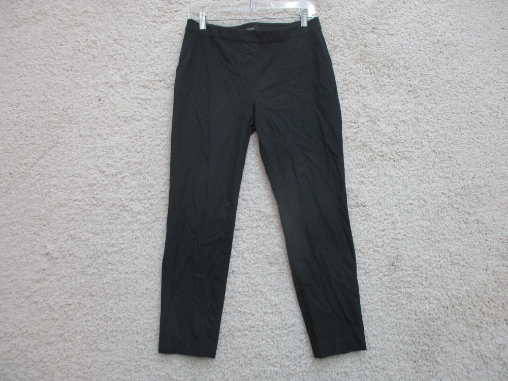 Theory Pants 6 Womens Regular Size Black Dress Skinny Pockets Pull On Womens USA