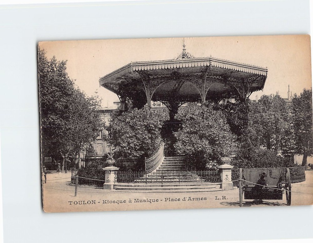 Postcard Kiosque à Musique Place d Armes Toulon France