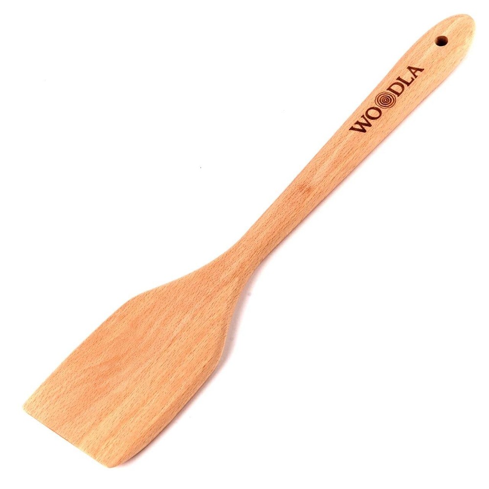 Wooden Spatula 14 Inch Beech Wood Paddle Kitchen Turner Heat Resistant For Wok F
