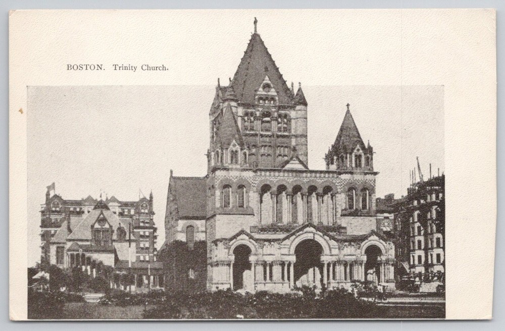 Vintage Postcard: Trinity Church Boston, Massachusetts - Early 1900s