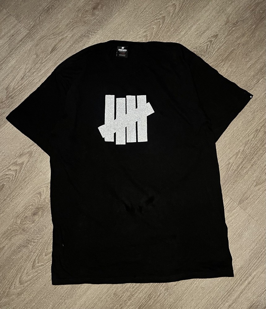Undefeated 5 Strike Logo T Shirt Mens Size XL Black Short Sleeve Udftd USA MADE