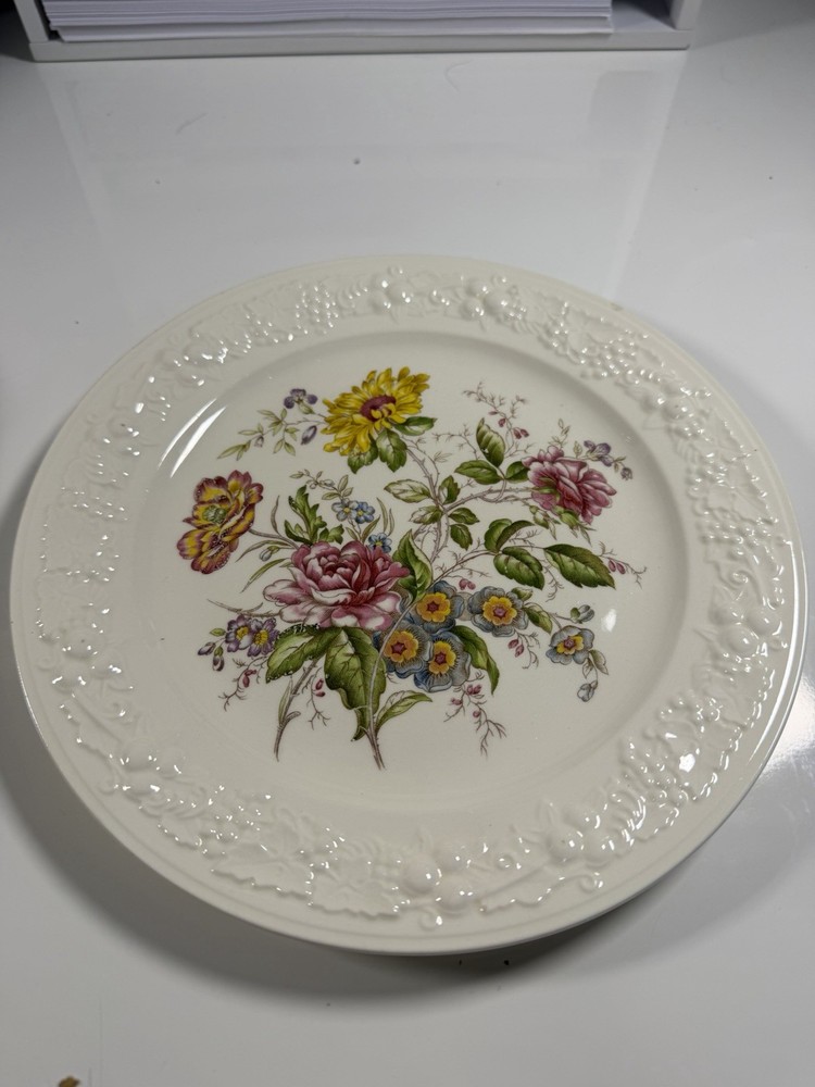 HOMER LAUGHLIN THEME EGGSHELL TH6 1946 USA Flowers Decorative Plate Gallery Wall