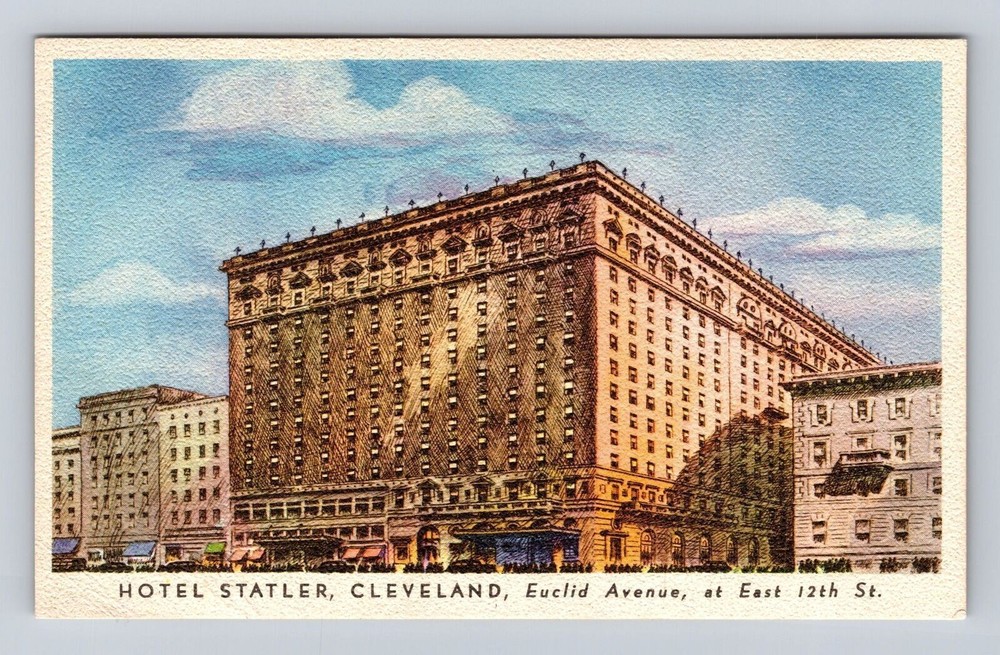 Cleveland OH-Ohio, Scenic View Hotel Statler, Advertisement, Vintage Postcard