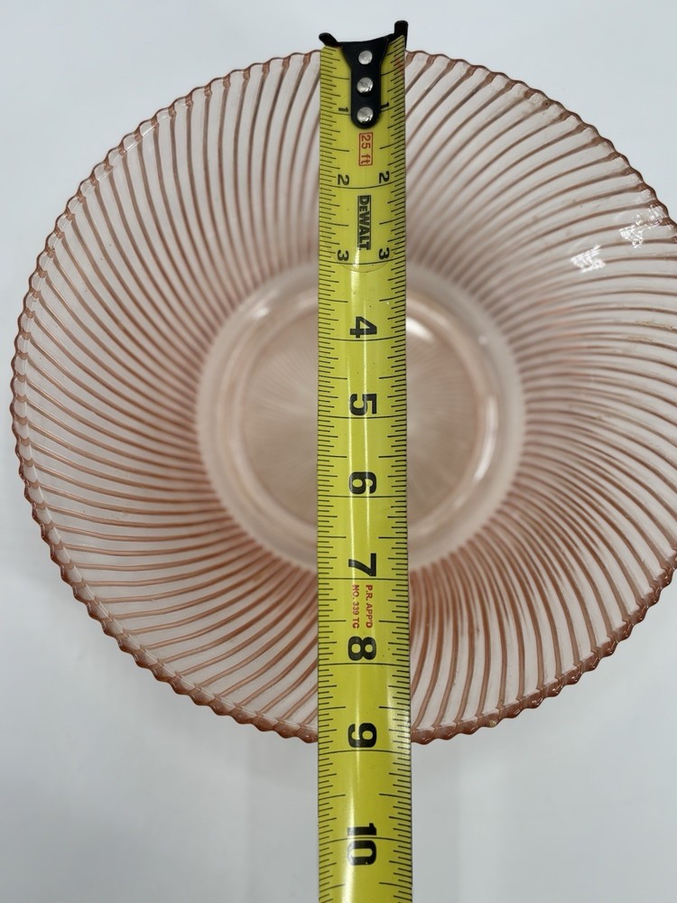Old Vintage Diana Pink Depression by Federal Glass 9