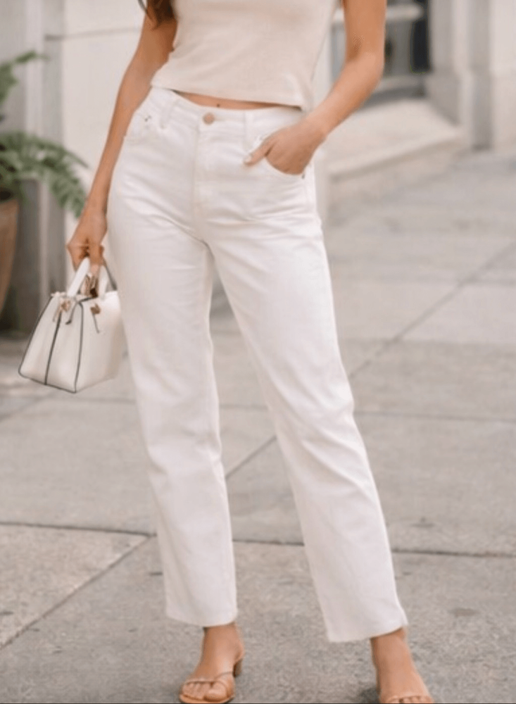 Bogner white straight leg pants size 26/small