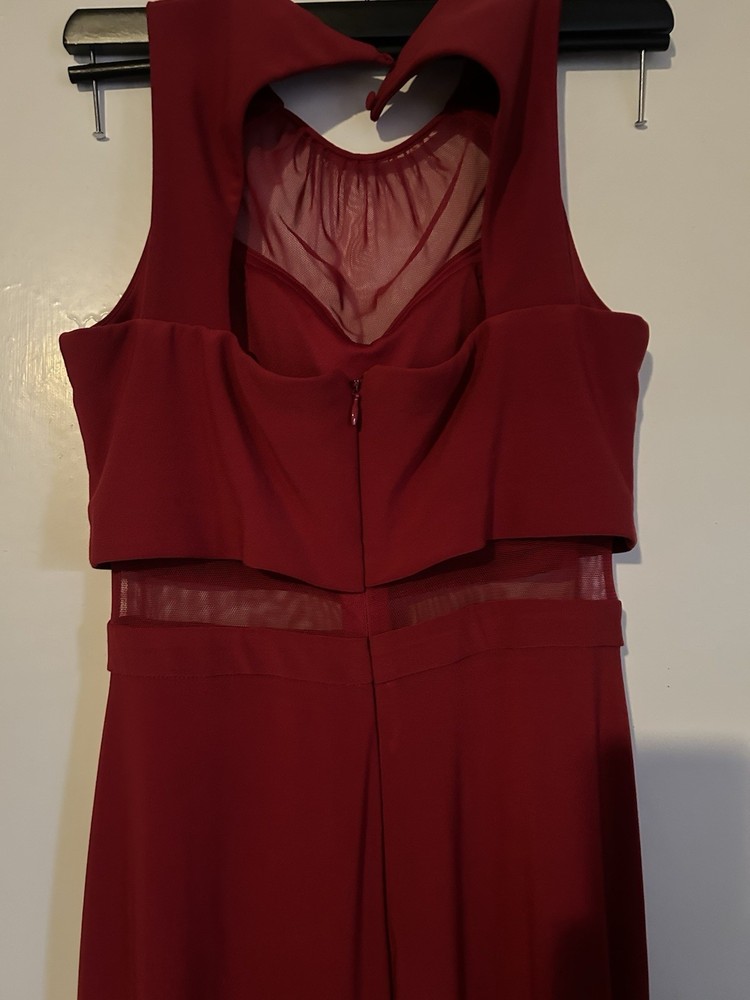 NW Women's Dress Size 4P Color Red Sleeveless Ankle Lenght