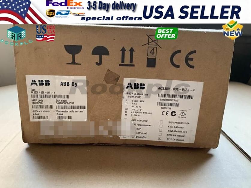 1PC New ABB ACS355-03E-04A1-4 380V 1.5KW Frequency Converter Brand No Keypad