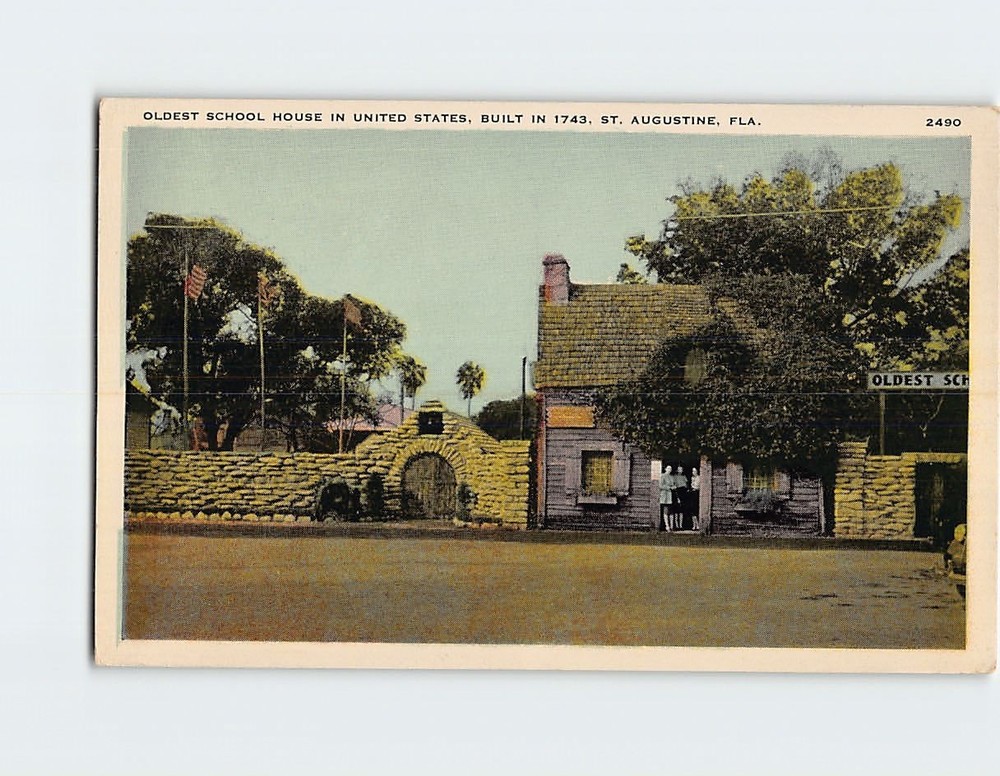 Postcard The Oldest School House St. Augustine Florida USA