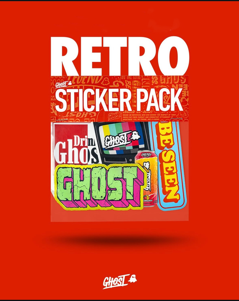 Ghost Energy Drink Retro Sticker Pack | Brand New Released Pack | Free Shipping