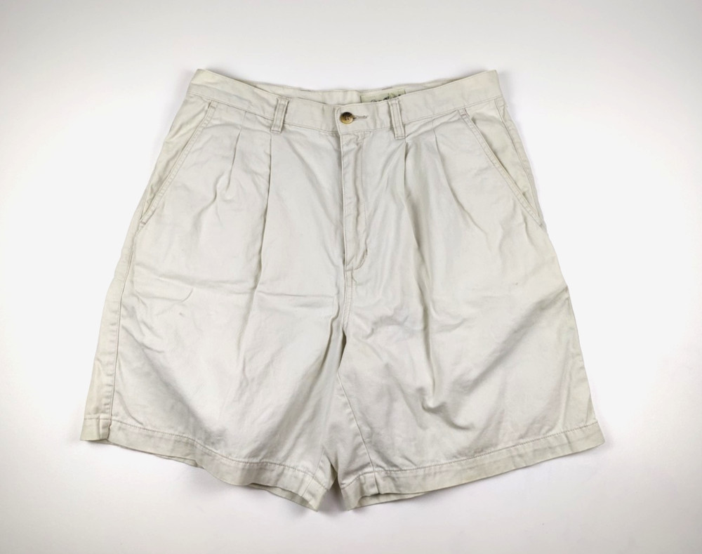Eddie Bauer Mens Shorts Size 34 Pleated Beige Khaki Tan Outdoor
