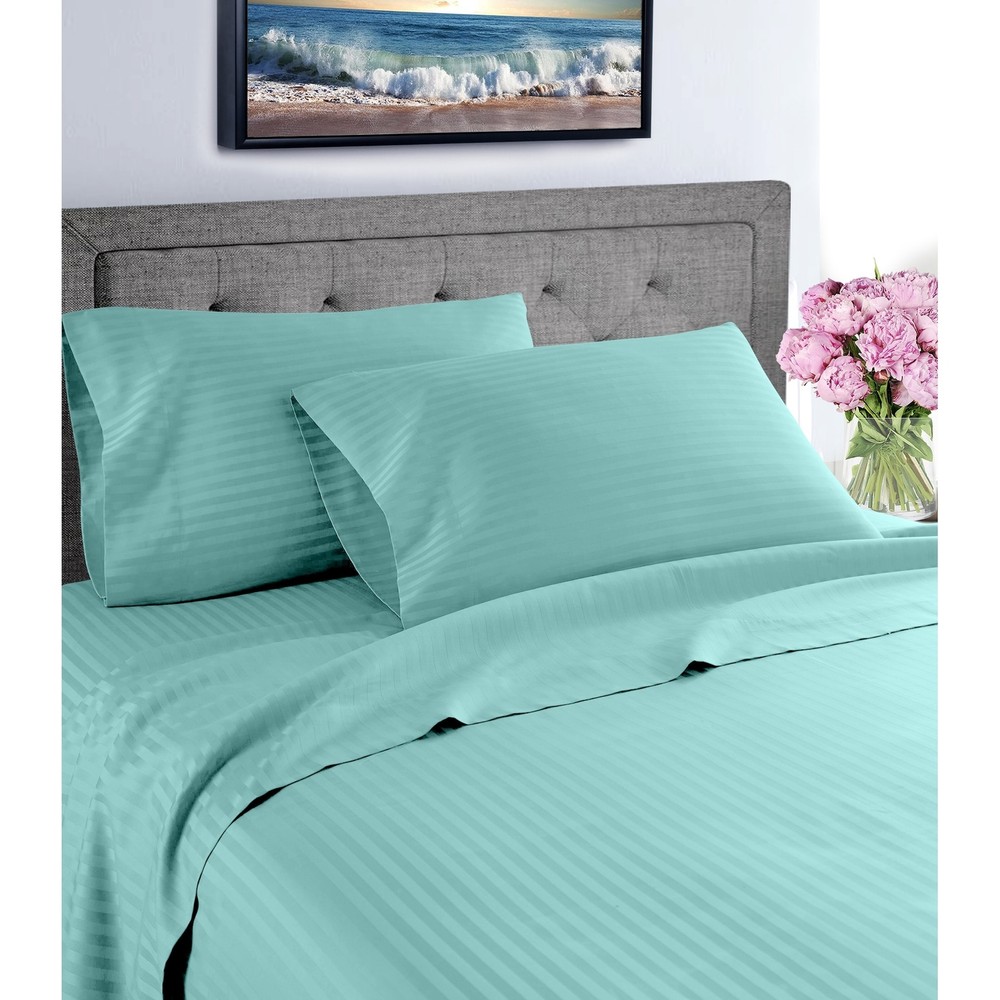 Fresh Home 1000 Thread Count Egyptian Quality Cotton Deep Pocket Dobby Stripe