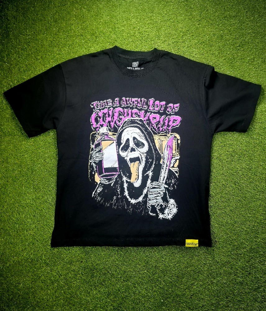 That's A Awful Lot of Cough Syrup shirt size XL Men's Black Cotton graphic print