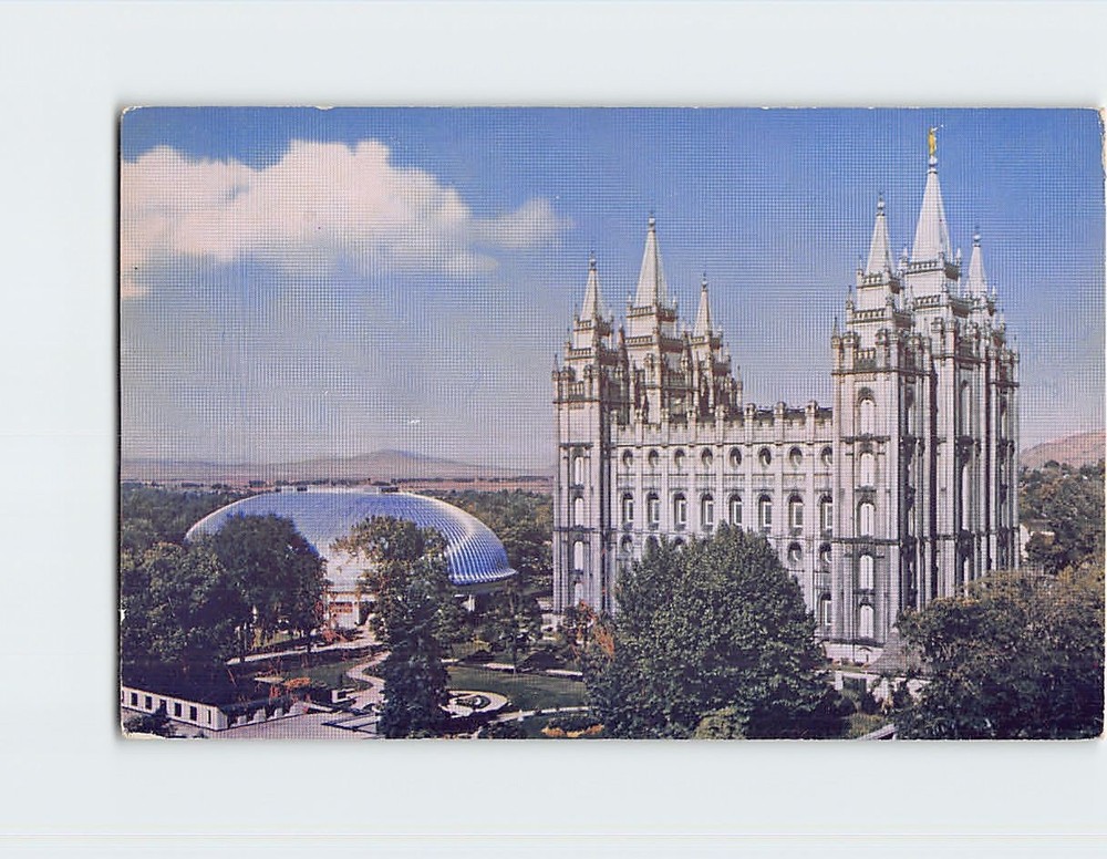 Postcard Temple Square Salt Lake City Utah USA