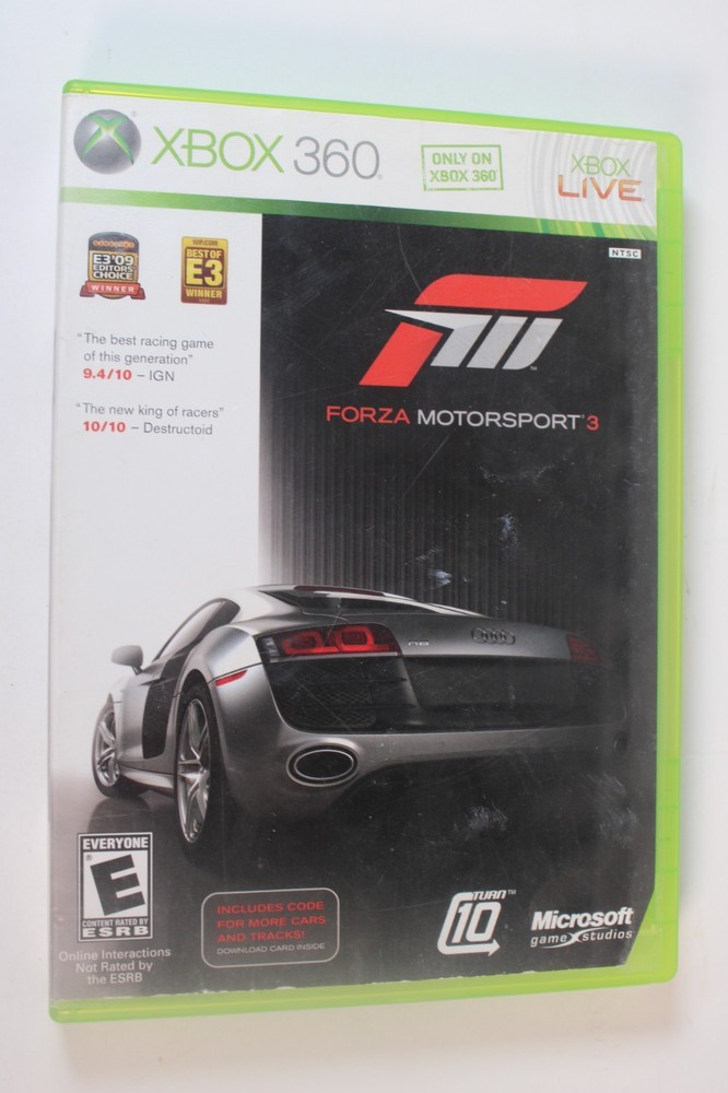Forza Motorsport 3 (Microsoft Xbox 360) Authentic, Tested/works