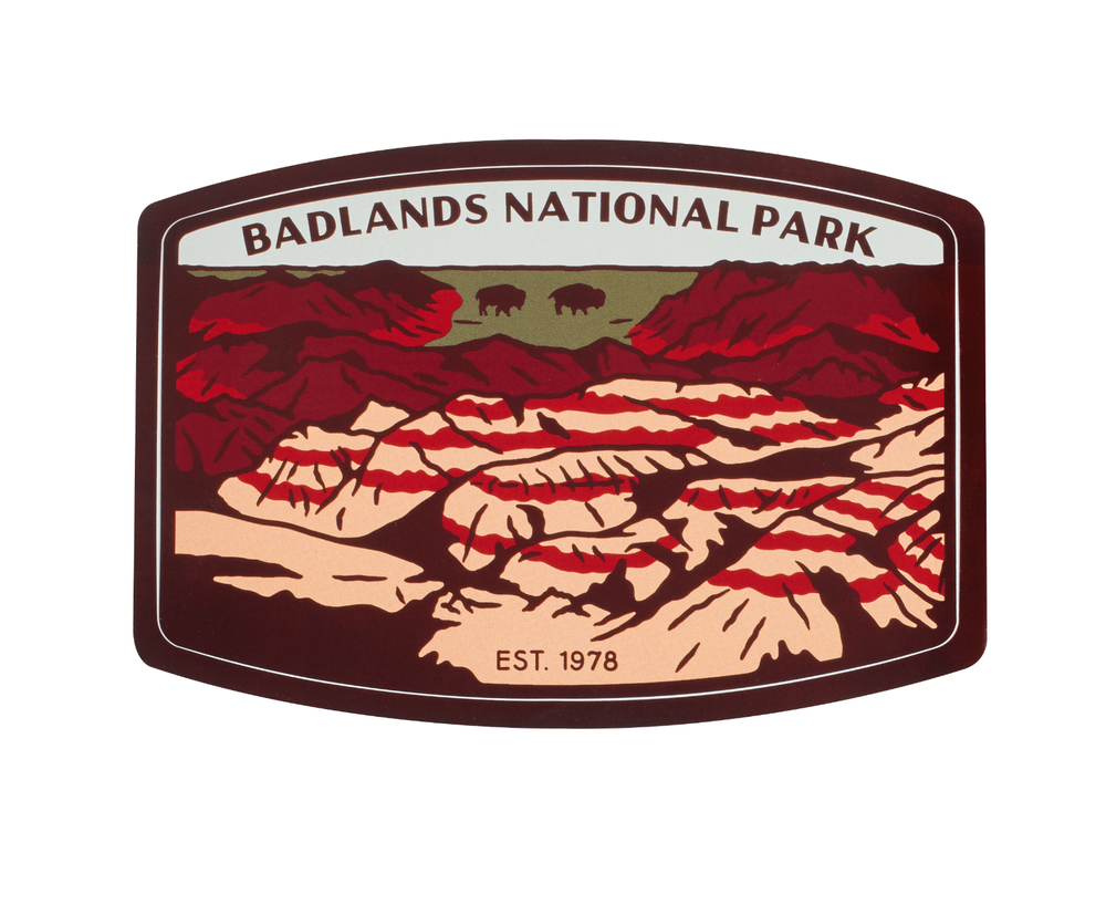 Badlands National park sticker weatherproof bumper vinyl decal