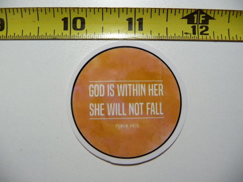 God Will Not Fall Decal - Christian Faith Sticker for Church