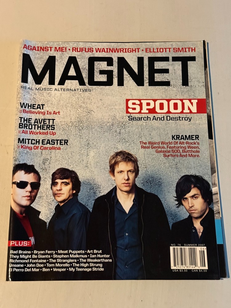 Magnet No. 76 Summer 2007 Elliott Smith Spoon Against Me Rufus Wainwright