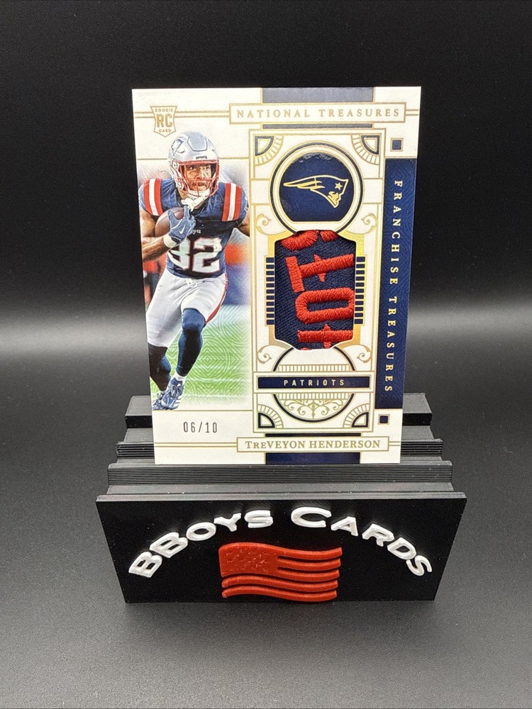 2025 National Treasures TreVeyon Henderson GOLD Patriots Patch /10 • RC Pats