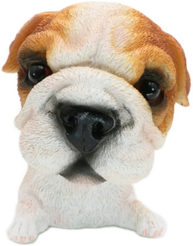 Mini Bobble Head Bulldog Dog Figure Toys Car Dashboard Ornament Statue Sculpture