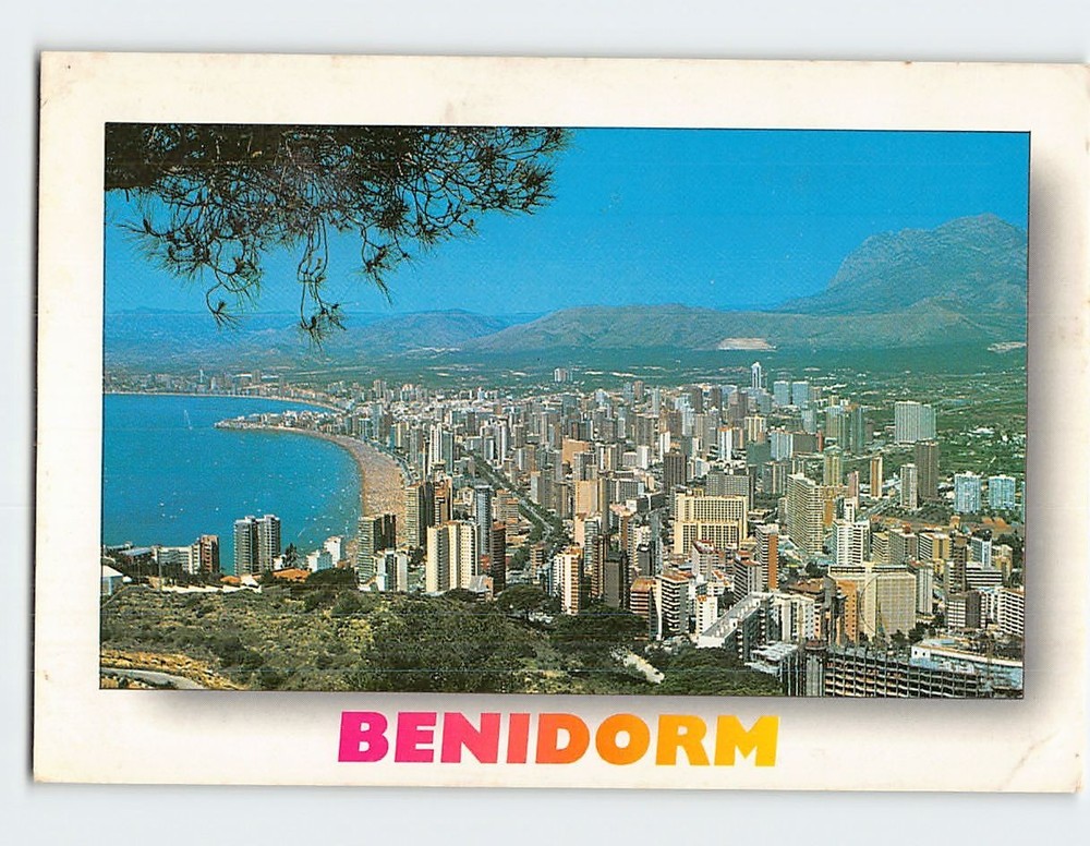 Postcard Aerial View Benidorm Spain