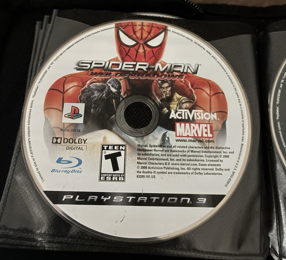 Activision Spider-Man: Web of Shadows (PlayStation 3) Tested Works disc only