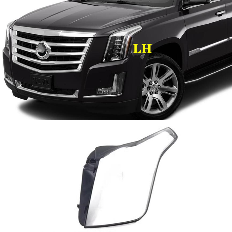 Fit for Cadillac Escalade 2015-2020 Headlight Glass Lens Clear Cover+Glue Left