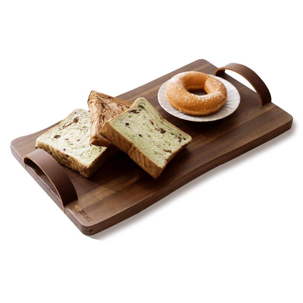 Acacia Wood Serving Board with Handles for Cutting Charcuterie and Grilling