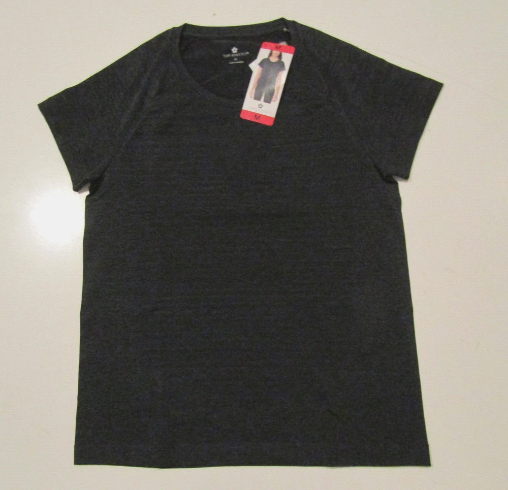 TUFF ATHLETICS Womens S/S Shirt Charcoal Melange Sz XL Womens NWT