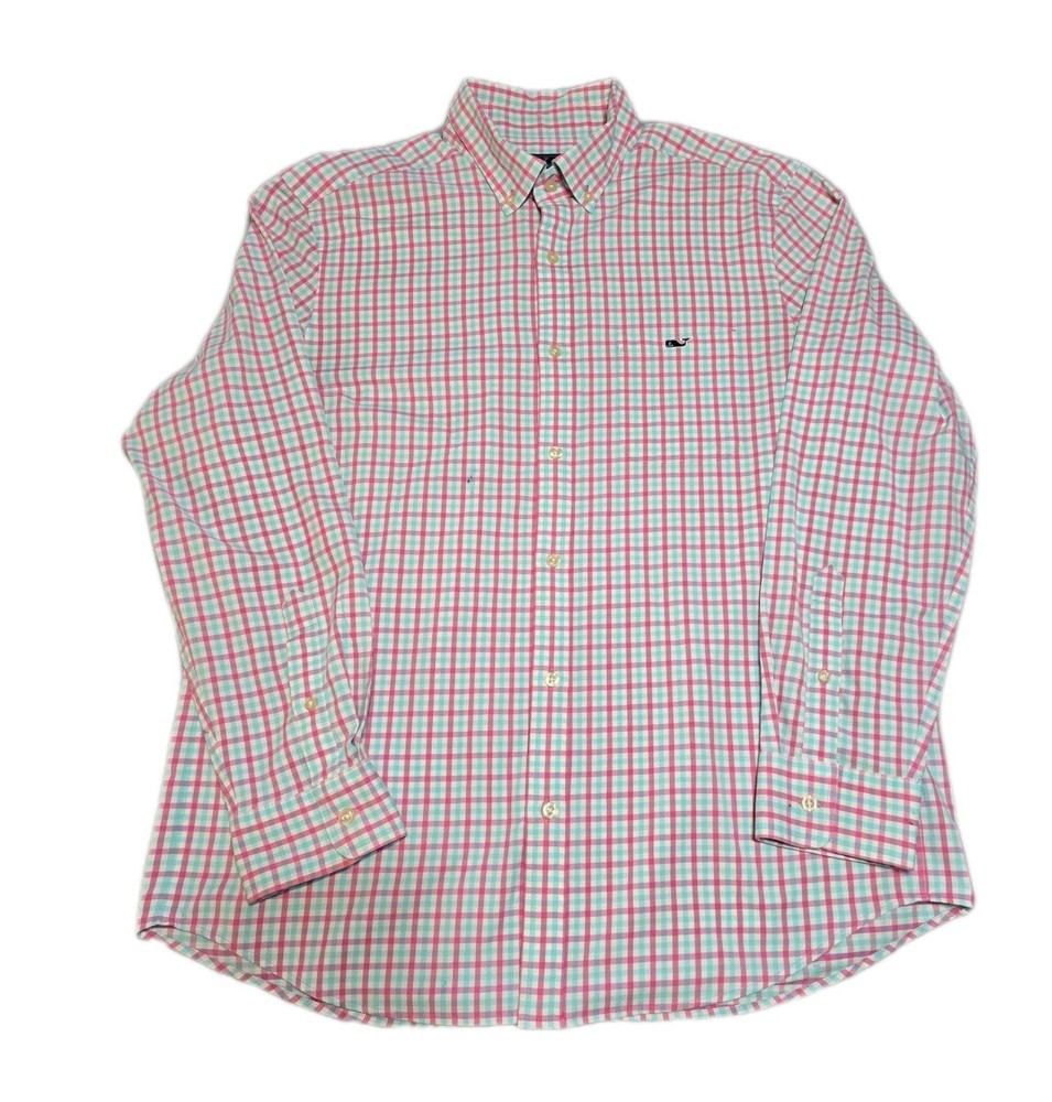 Vineyard Vines Men's Large Flannel Plaid Long Sleeve Button Up Shirt Lot of 3