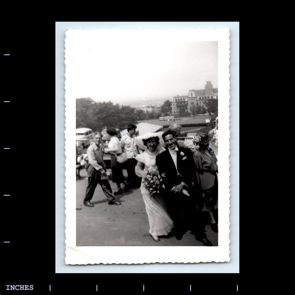 Old Vintage Photo MEN WOMEN BRIDE GROOM WEDDING DRESS