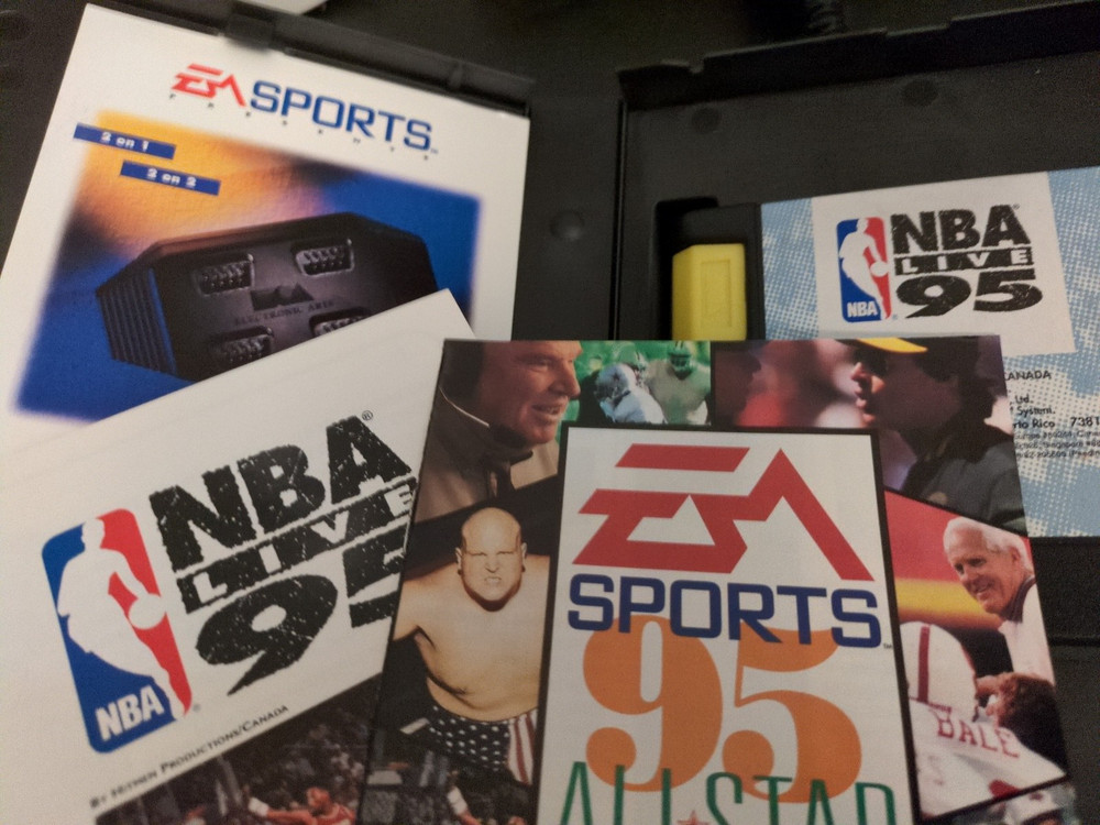 NBA Live 95  - Genesis - Complete in Box CIB - Manual, books - Tested Working!