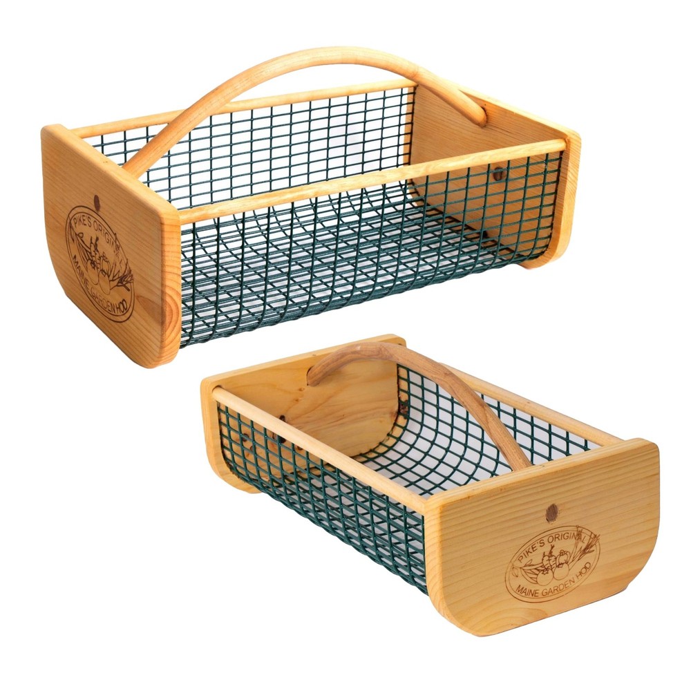 Maine Garden Hod Basket for Garden Harvesting and Gathering, Wood, USA Made