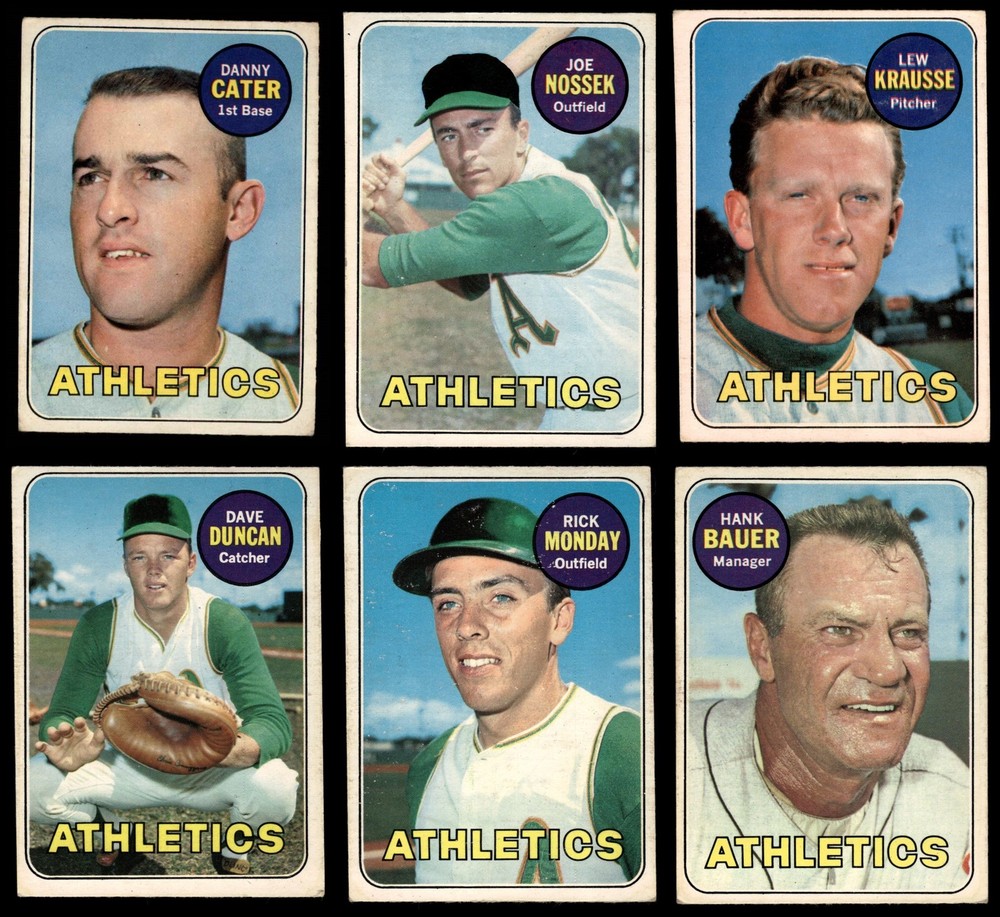 1969 O-Pee-Chee Oakland Athletics Near Team Set 3.5 - VG+ 7214244 (6 / 8 cards)