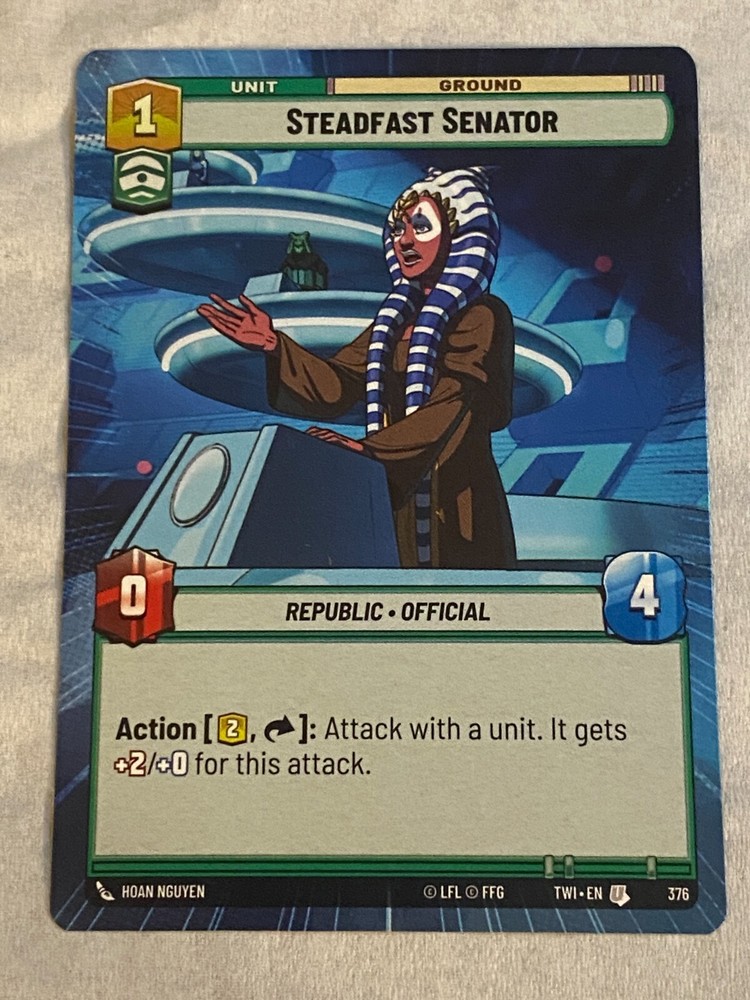 STAR WARS UNLIMITED TCG TWI STEADFAST SENATOR HYPERSPACE Card NM