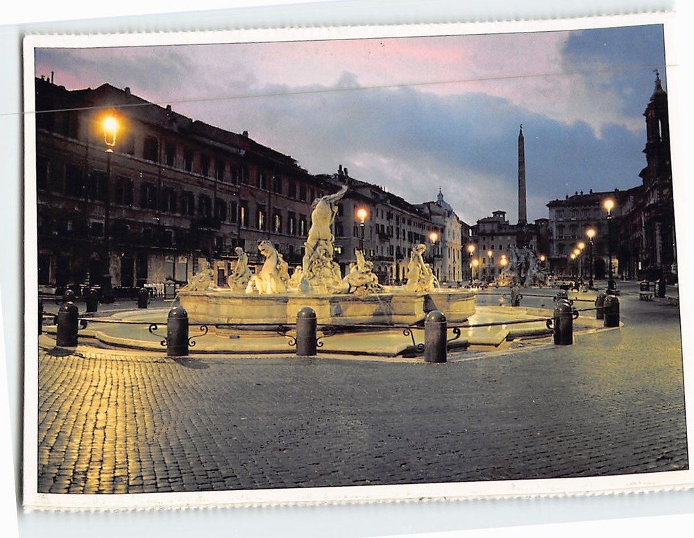 Postcard Piazza Navona Rome Italy