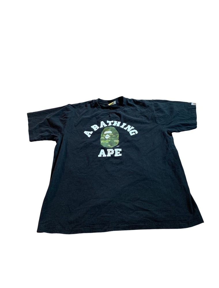 Bape College Camo T-Shirt in Size Large