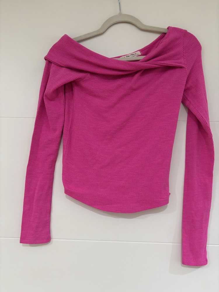 Free People Addie Layering Top In Winter Pink Size XS