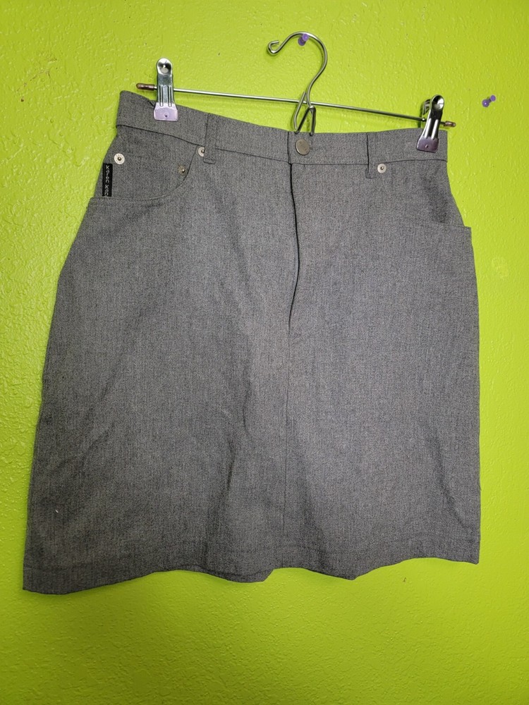 Vintage Skirt Karen Kane Lifestyle Gray Made In USA Vtg Womens Size 6