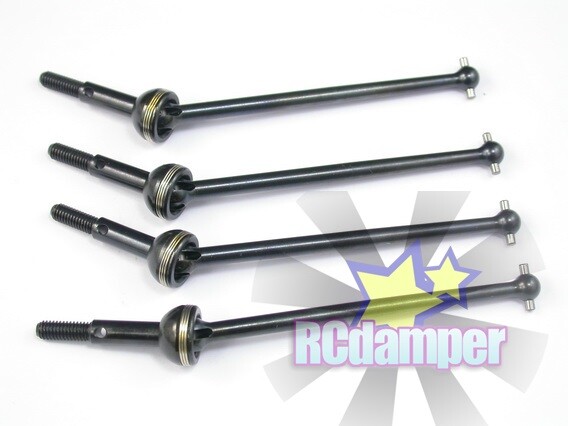HARDENED STEEL FRONT+REAR SWING SHAFT CVD Tamiya 1/10 Twin Detonator Wild Dagger