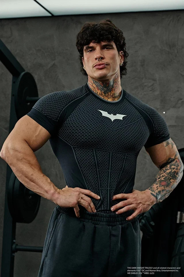 YoungLA Batman Short Sleeve Compression - BLACK