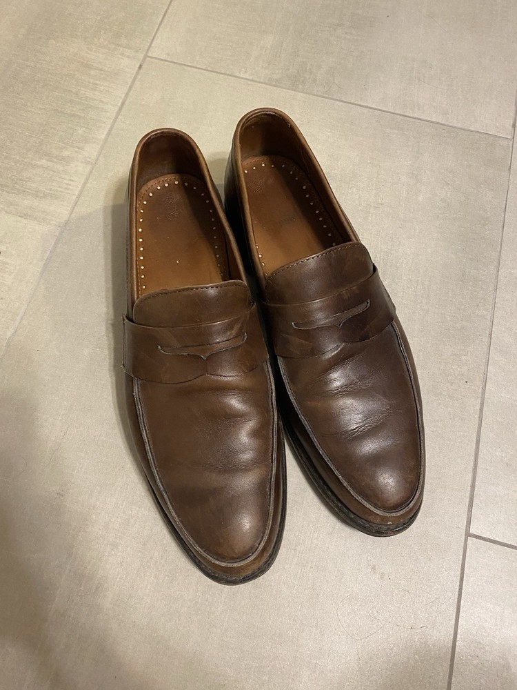 Brooks Brothers Men’s Brown Leather Penny Loafer Dress Slip-On Round Toe 10.5D