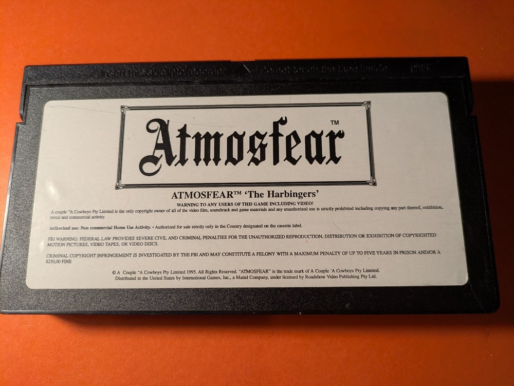 Atmosfear Atmosphere The Harbingers REPLACEMENT VHS TAPE 1995 VHS VCR Board Game